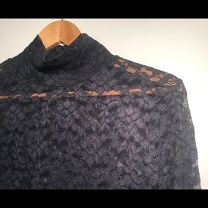 See through lace turtleneck